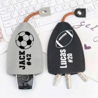 Custom Name, Number, Sport Lover, Baseball, Basketball, Football - Personalized Keychain