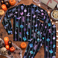Personalized Halloween Pajama Pants - Custom Name Matching Family Outfits