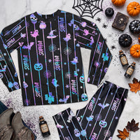 Personalized Halloween Pajama Pants - Custom Name Matching Family Outfits