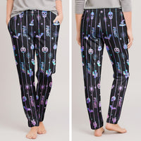Custom Name Spooky Halloween Family Lounge Pants - Personalized Pajamas