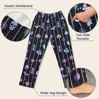 Custom Name Spooky Halloween Family Lounge Pants - Personalized Pajamas