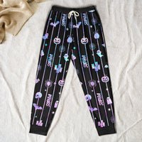Custom Name Spooky Halloween Family Lounge Pants - Personalized Pajamas
