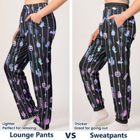 Custom Name Spooky Halloween Family Lounge Pants - Personalized Pajamas