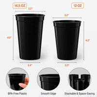 Custom Name Halloween Party Cups - Personalized Spooky Stadium Drinkware