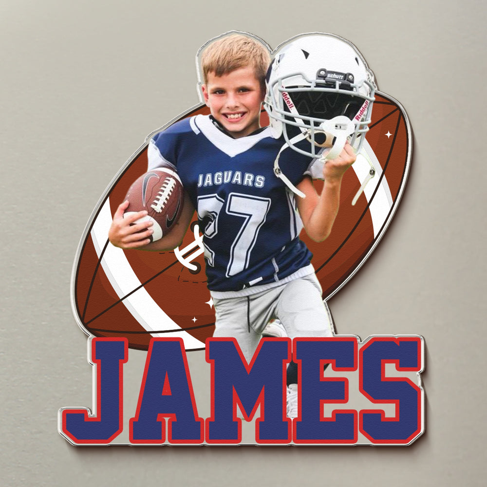 Personalized Sports Player Name & Number Acrylic Magnet Gift