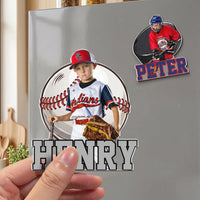Personalized Sports Player Name & Number Acrylic Magnet Gift