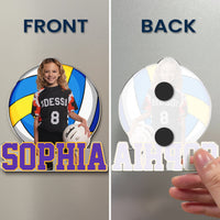 Personalized Sports Player Name & Number Acrylic Magnet Gift
