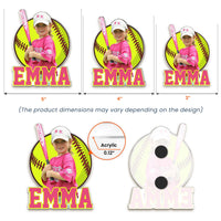 Personalized Sports Player Name & Number Acrylic Magnet Gift