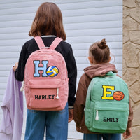 Custom Name, Sports For Back To School For Kids - Personalized Backpack