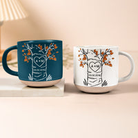 Personalized Love Tree Ceramic Mug - Custom Initials Anniversary Gift for Couples