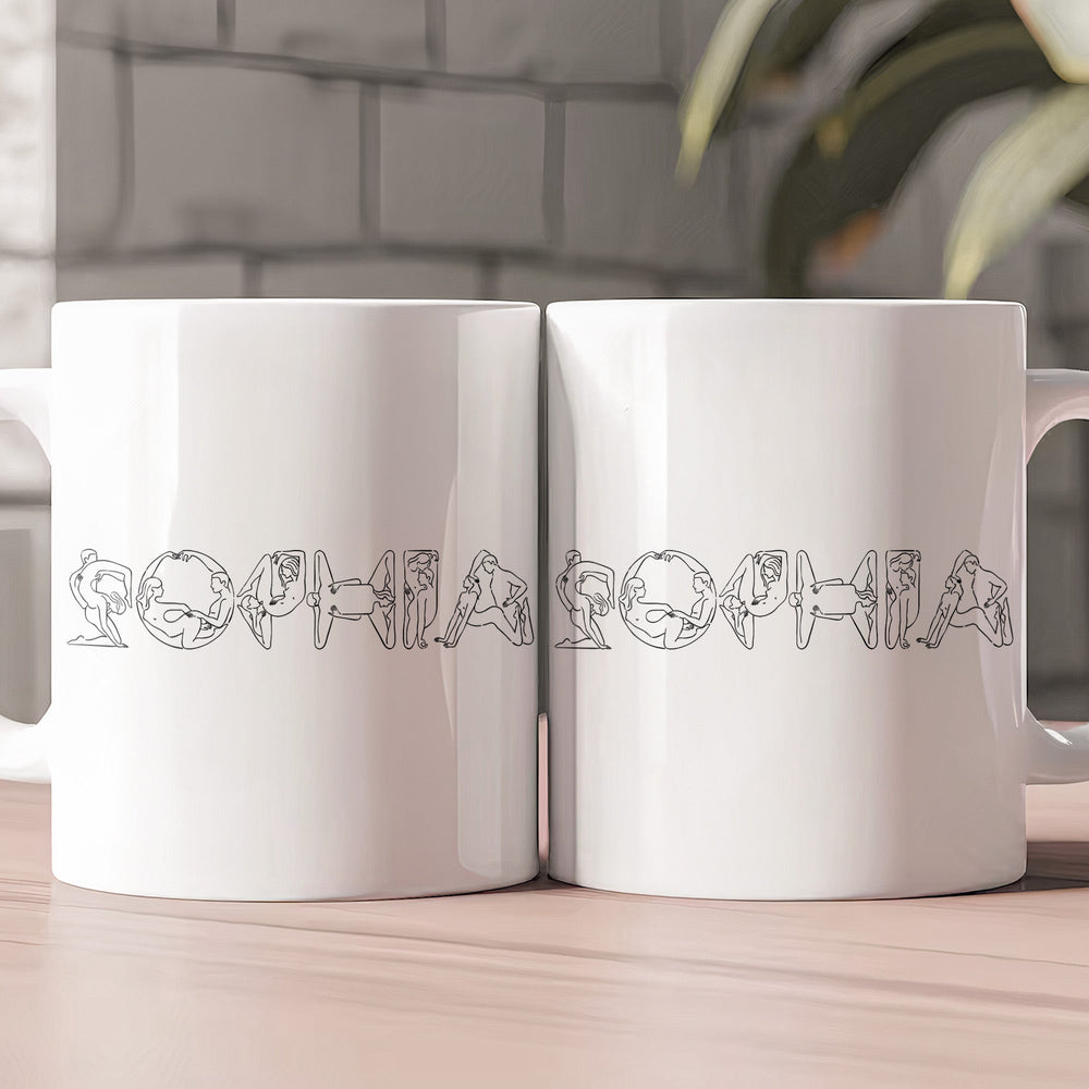 Custom Name With Naughty Alphabet, Funny Mug For Couples, Coworkers - Personalized Mug