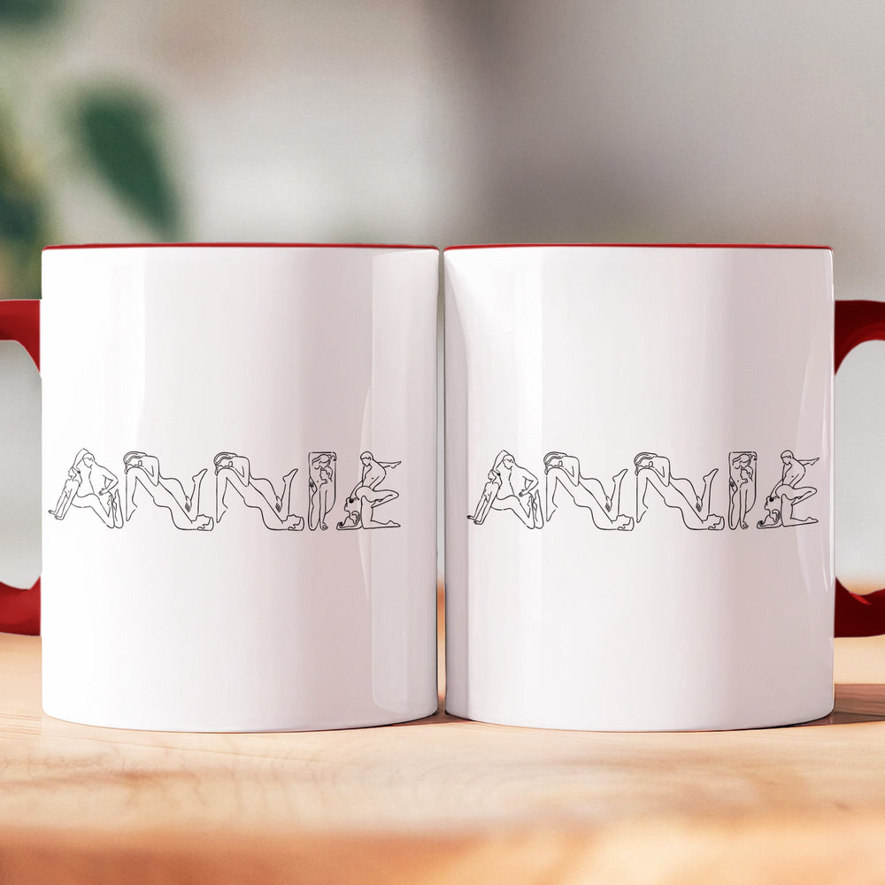 Custom Name With Naughty Alphabet, Funny Mug For Couples, Coworkers - Personalized Mug