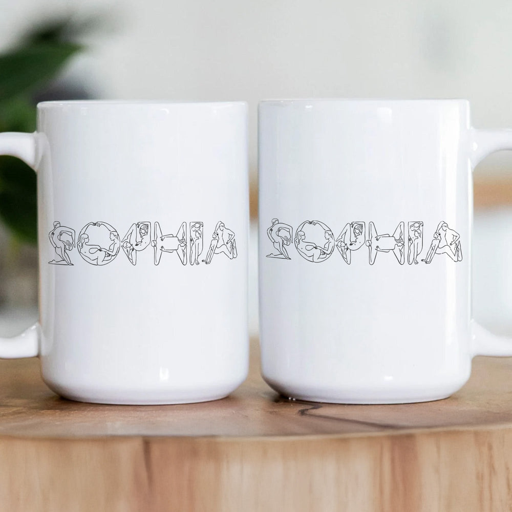 Custom Name With Naughty Alphabet, Funny Mug For Couples, Coworkers - Personalized Mug
