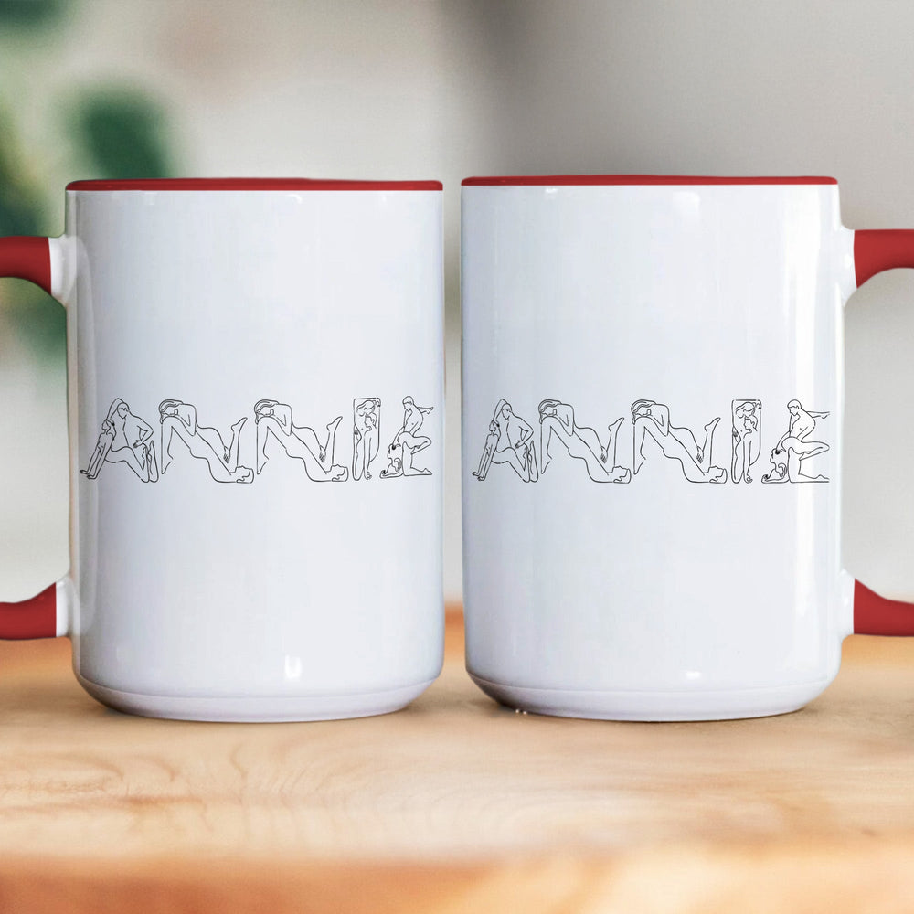 Custom Name With Naughty Alphabet, Funny Mug For Couples, Coworkers - Personalized Mug