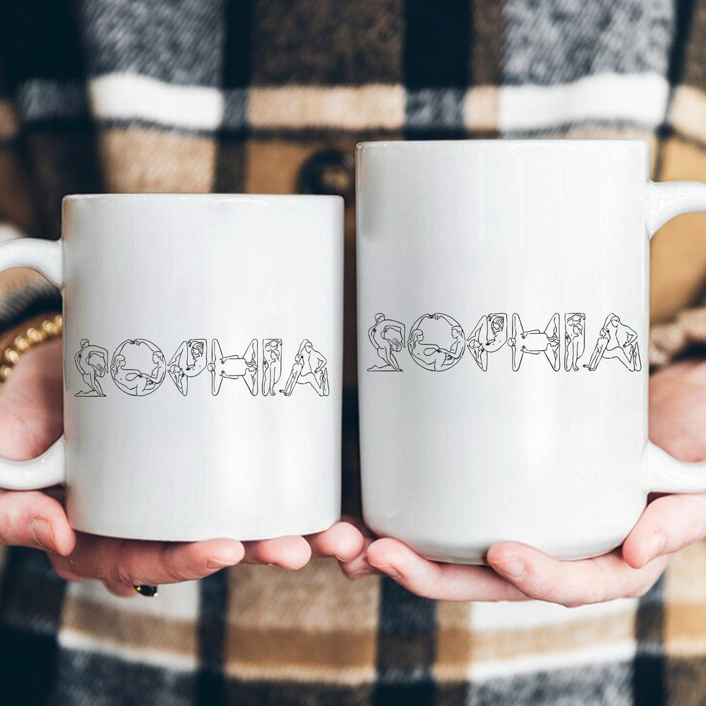 Custom Name With Naughty Alphabet, Funny Mug For Couples, Coworkers - Personalized Mug