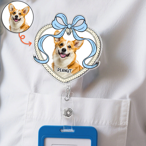 Custom Pet, Dog, Cat - Personalized Acrylic Badge Reel