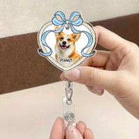 Custom Pet, Dog, Cat - Personalized Acrylic Badge Reel