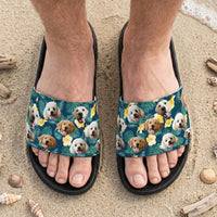 Custom Pet Face Hawaiian - Personalized Sandals | Fun Summer Pet Gift