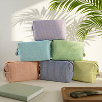 Custom Pet & Name Colorful Stripes Bag - Personalized Makeup Bag
