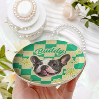 Personalized Pet Photo Ceramic Jewelry Dish - Custom Vintage Trinket Tray Gift for Dog Mom Cat Mom