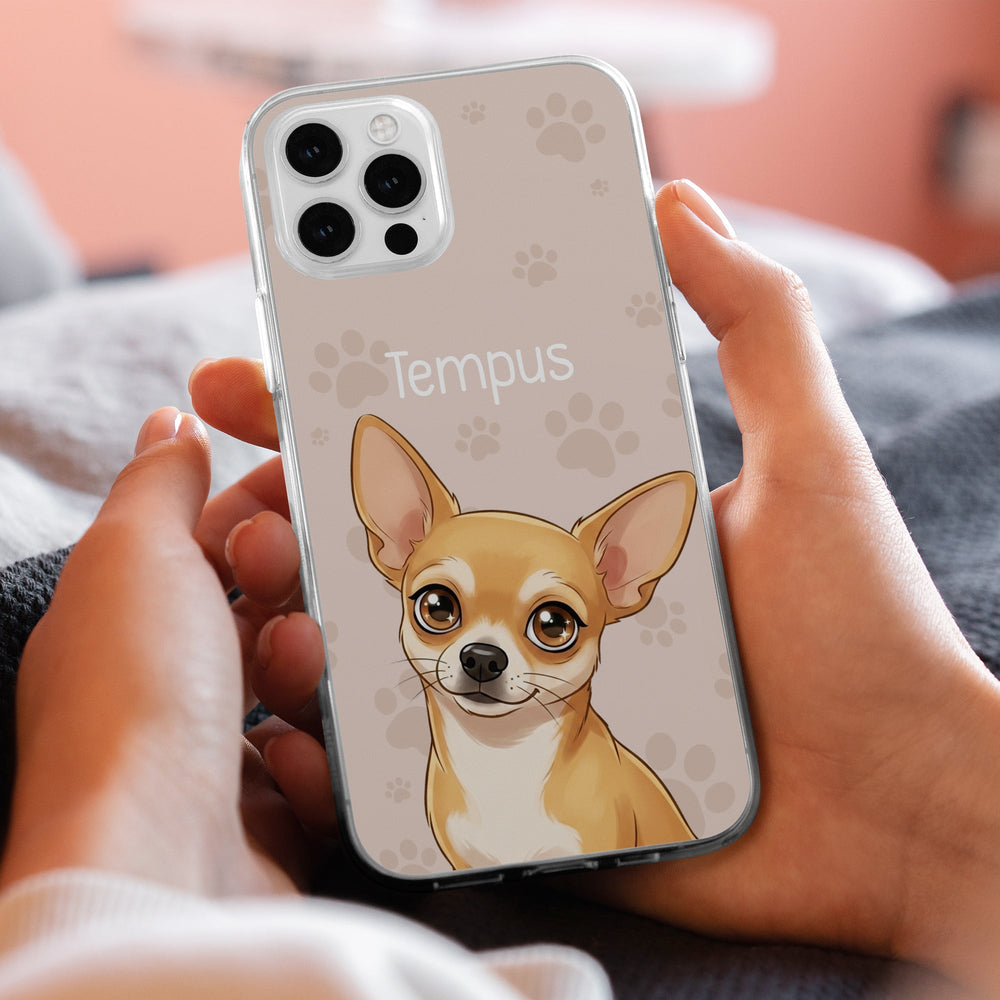 Custom Pet Portrait Cartoon Art Gift For Pet Lovers - Personalized Phone Case