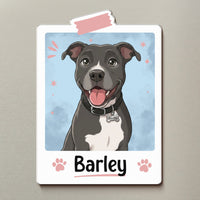 Personalized Colorful Cartoon Pet Portrait Acrylic Magnet – Custom Photo Cat & Dog Gift