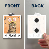 Personalized Colorful Cartoon Pet Portrait Acrylic Magnet – Custom Photo Cat & Dog Gift
