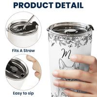 Custom Pet Portrait Cup Gift For Dog Lover, Cat Lover - Personalized Tumbler Cup