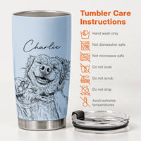 Custom Pet Portrait Gift For Dog Lover, Cat Lover - Personalized Tumbler