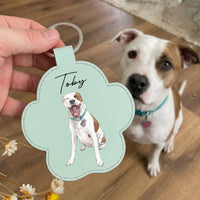 Custom Pet Portrait Gift For Dog Lover, Cat Lover Watercolor - Personalized Keychain