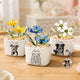 Custom Pet Portrait Pencil Sketch - Personalized Plant Pot