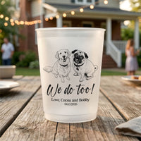 Custom Pet Portrait - Pet Wedding - Personalized Cups