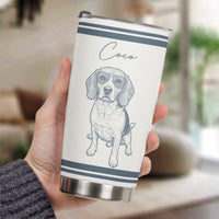 Custom Pet Portrait Sketch Art Vintage Retro Gift For Pet Lovers - Personalized Tumbler