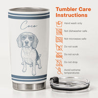 Custom Pet Portrait Sketch Art Vintage Retro Gift For Pet Lovers - Personalized Tumbler