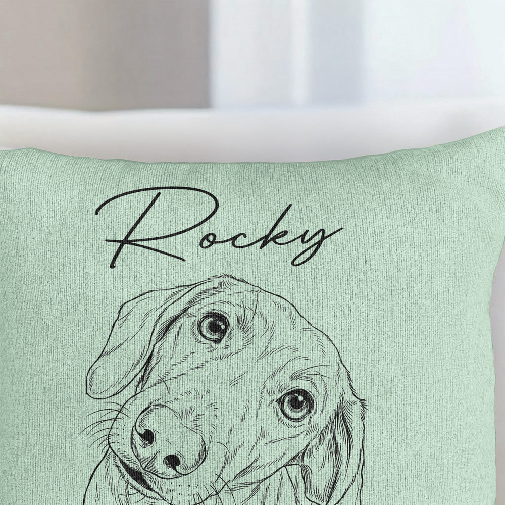 Custom Pet Portrait Sketch Line Art Gift For Dog Lover, Cat Lover - Personalized Pillow