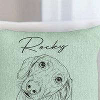 Custom Pet Portrait Sketch Line Art Gift For Dog Lover, Cat Lover - Personalized Pillow