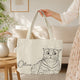 Custom Pet Portrait Sketch Line Art Gift For Dog Mom, Cat Mom - Personalized Tote Bag
