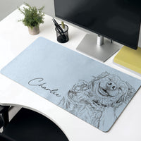 Custom Pet Portrait Sketch Line Art Gift For Pet Lovers - Personalized Desk Mat