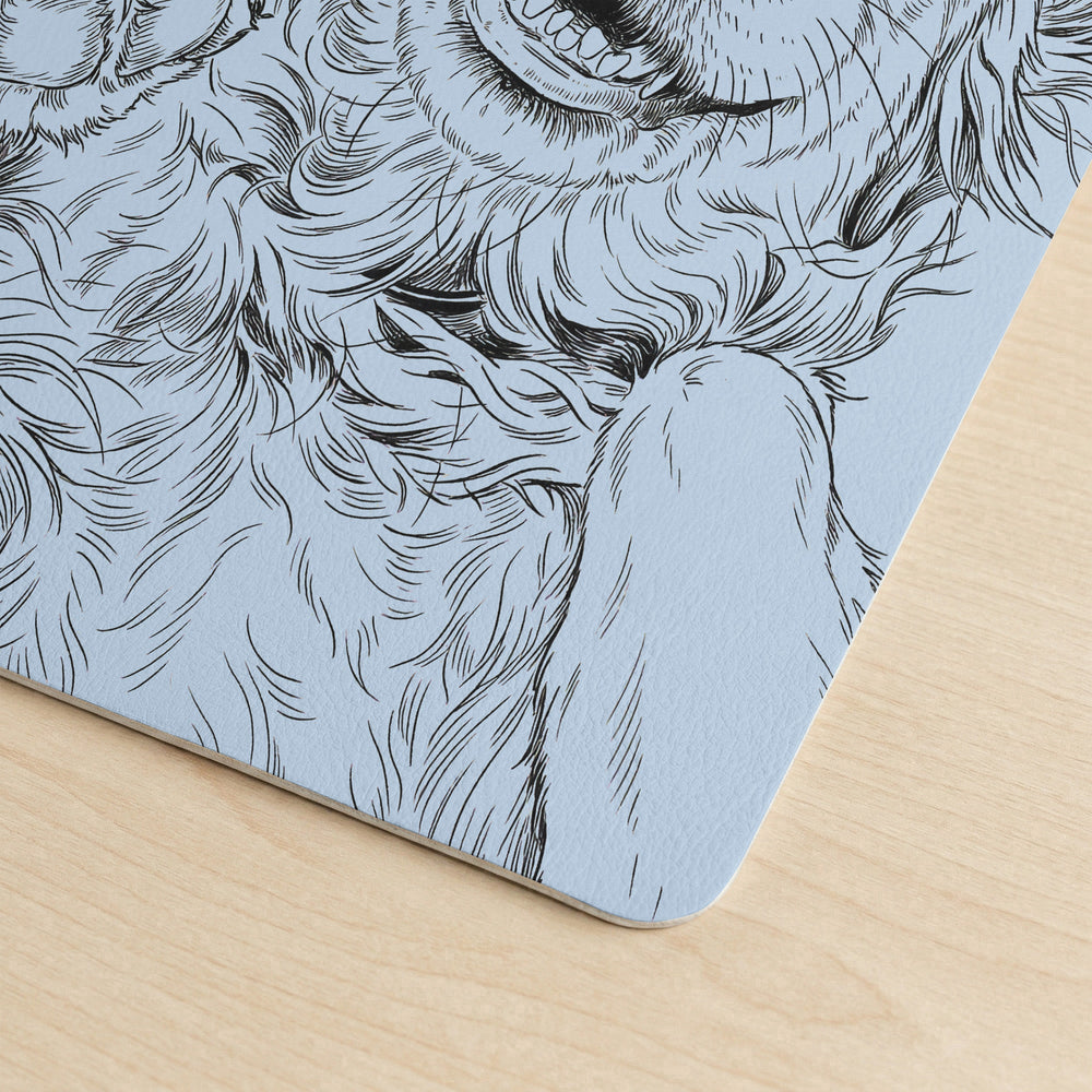 Custom Pet Portrait Sketch Line Art Gift For Pet Lovers - Personalized Desk Mat