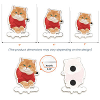 Custom Pet Portrait - Turn Photo Into Art, Gifts For Dog Lovers, Cat Lovers - Personalized Magnet