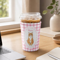 Custom Pet Portrait Watercolor Art - Personalized Iced Coffee Sleeve
