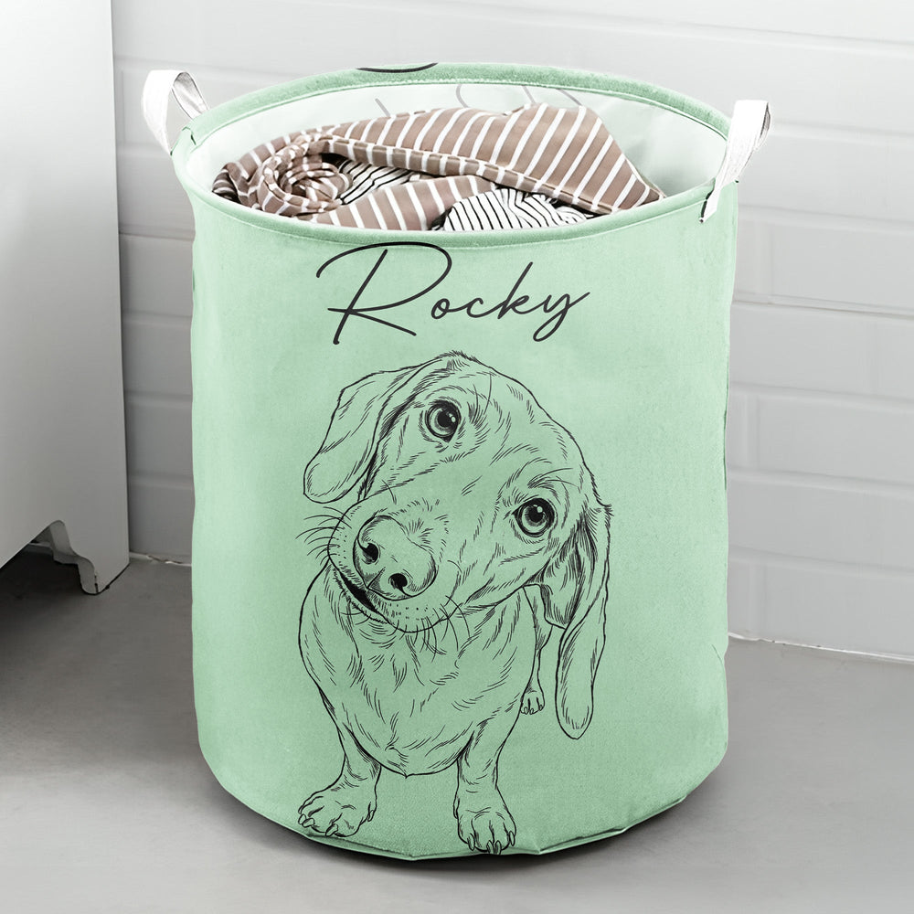 Custom Pet Toy Basket For Dog, Cat - Personalized Laundry Basket