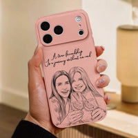 Custom Photo Gift For Friends, Soul Sisters - Personalized Leather Phone Case