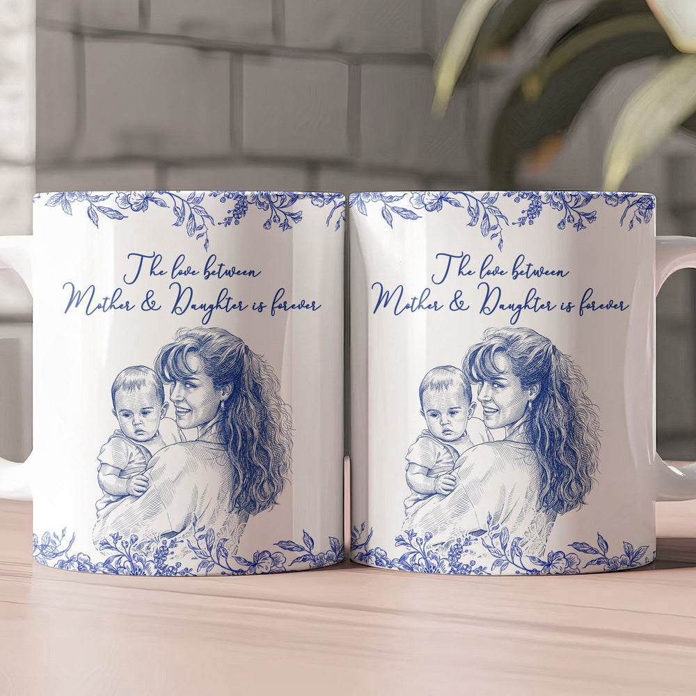 Custom Photo Mother & Daughter I Love You Mother's Day Gift For Mom, Mum - Personalized Mug