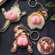 Custom Photo Pet, Cute Dog, Cat 3D Squishy Pink Butt - Personalized Keychain