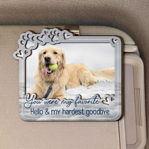 Custom Photo Pet Loss Forever In My Heart Personalized Car Visor Clip