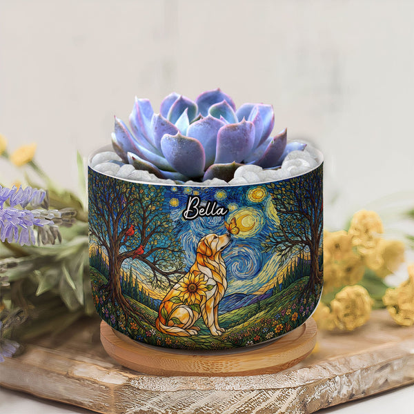 Personalized Pet Photo Custom Shape Ceramic Plant Pot