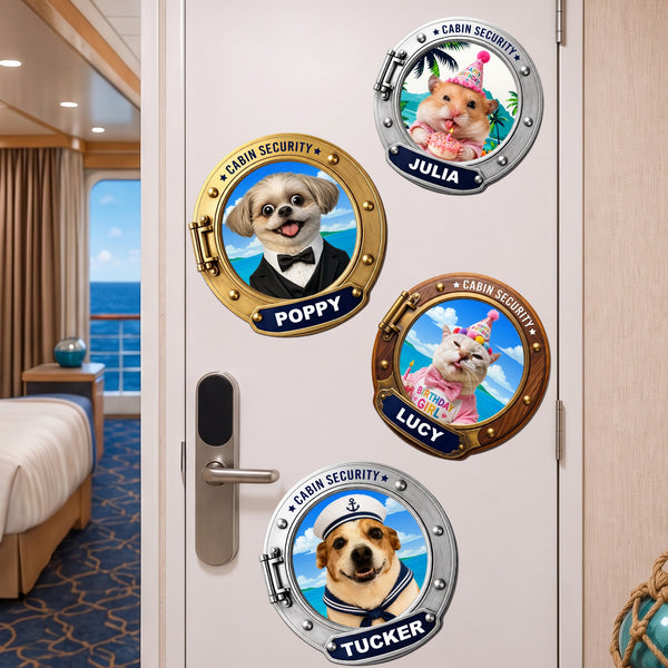 Custom Photo Pet Porthole Cabin Security Cruise Door Personalized Magnet