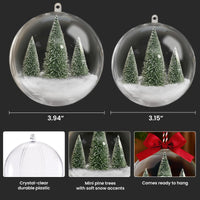 Custom Photo Snow Globe Christmas Ornament - Personalized Couple Anniversary Gift