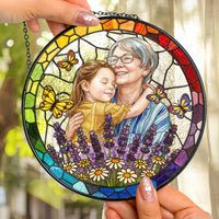 Mother's Day Gifts, Custom Photo Portrait Stained Glass Gift For Mom, Wife, Grandma - Personalized Window Hanging Suncatcher